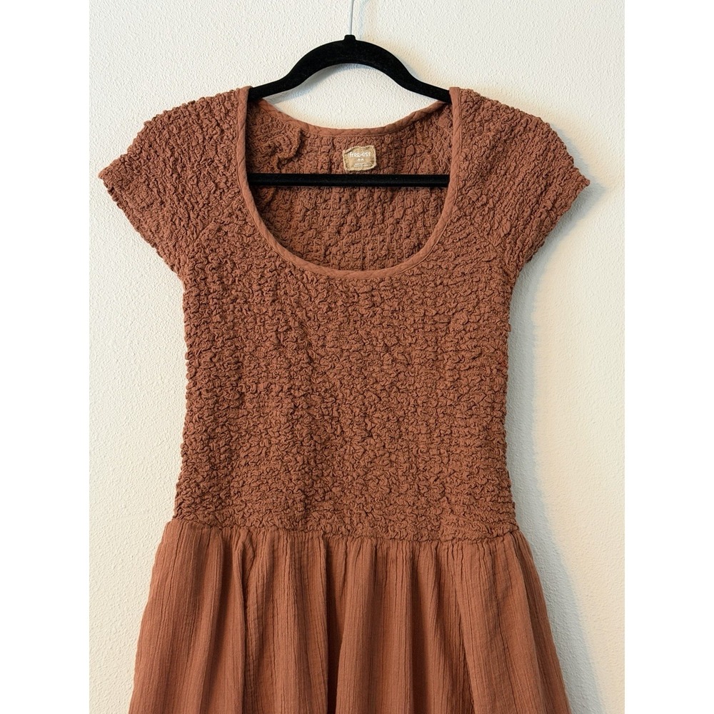 Free People Rust Brown Midi Dress - Picture 4 of 14